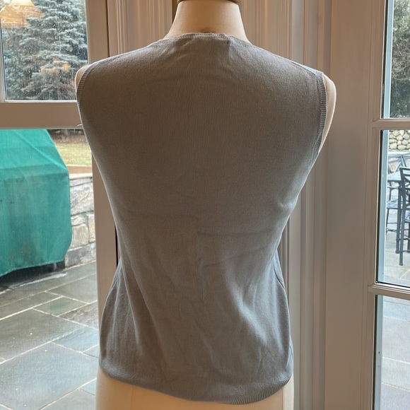 Bloomingdale’s Now Twin sweater set light blue cardigan & tank shell EUC vintage - Picture 7 of 13
